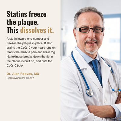 Statins freeze the plaque - this dissolves it